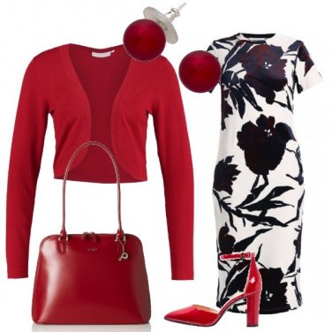 Outfit Rosso e tulipani neri