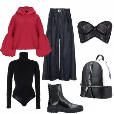 Outfit Sudaderas Rojo Mujer: 1 Outfit Mujer | Bantoa