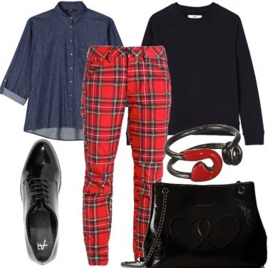 Outfit Tartan e rosso