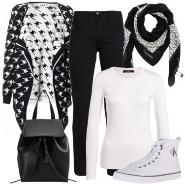 Outfit In bianco e nero