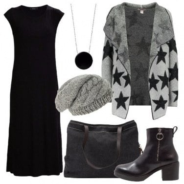 Outfit Il cardigan con le stelle