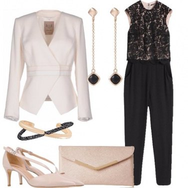 Outfit Perfetta in cipria e nero