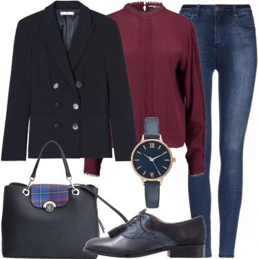 Outfit Borsa con fantasia tartan