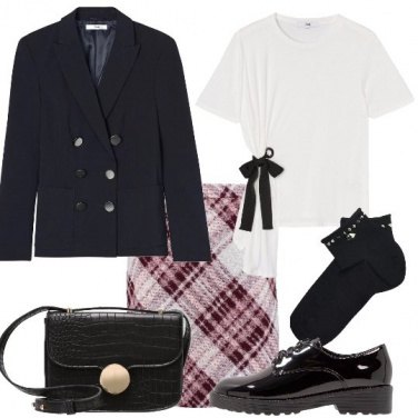 Outfit La gonna a scacchi