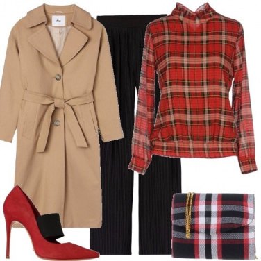 Outfit Il tartan anche sulla borsa