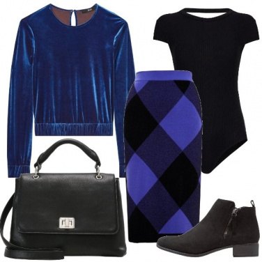 Outfit Scacco blu