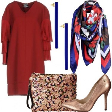 Outfit Cerimonia in blu e rosso