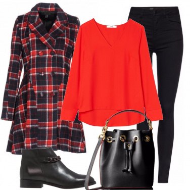 Outfit Cappotto scozzese
