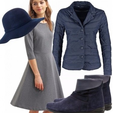 Outfit Blu & grigio girl