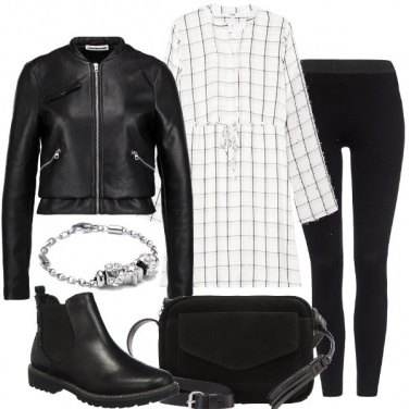 Outfit Quadretti sul nero