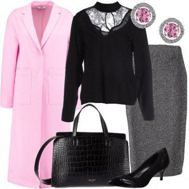 Outfit La gonna a tubino laminata