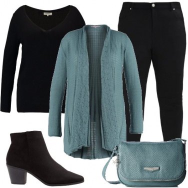 Outfit Cardigan dal taglio morbido
