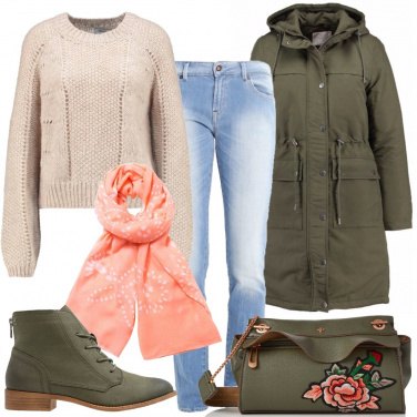 Outfit Parka e jeans
