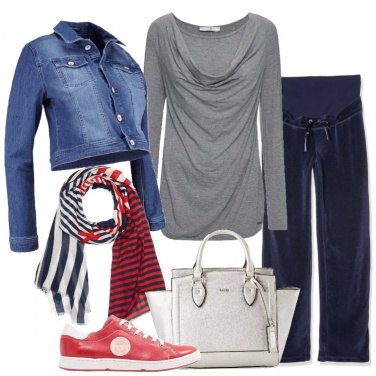 Outfit Una pratica giacca in jeans