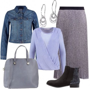 Outfit La gonna lunga laminata