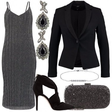 Outfit L\'abito laminato silver