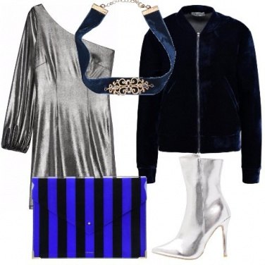 Outfit Blu e silver