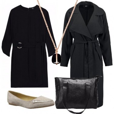Outfit Trench nero