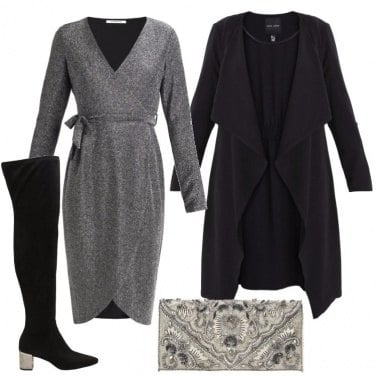 Outfit Lurex argento