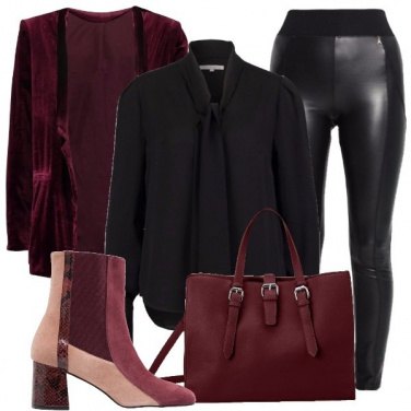 Outfit Lo stivaletto con tacco animalier