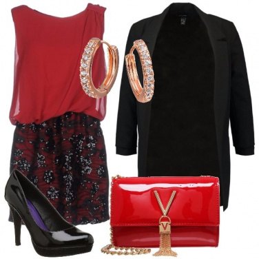 Outfit Sexy in rosso e nero