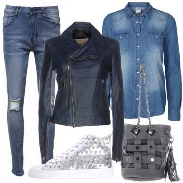Outfit Denim e laminato