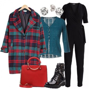 Outfit Il cappotto in fantasia scozzese