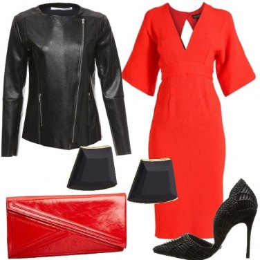 Outfit Sexy in rosso e nero