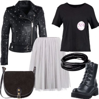 Outfit Rock con la gonna