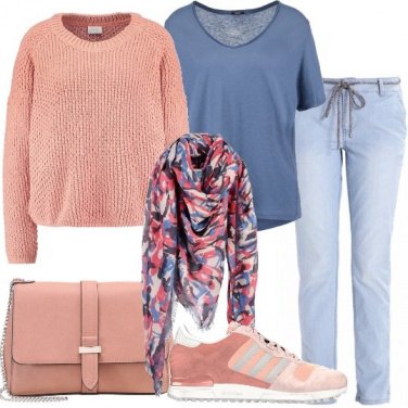 Outfit Rosa e blu