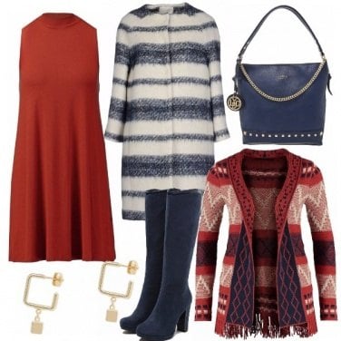 Outfit Rust dress