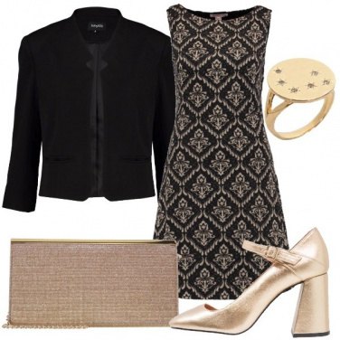 Outfit In nero e oro