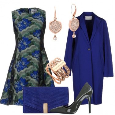 Outfit Chic in verde e blu