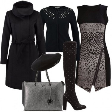 Outfit Nero e grigio