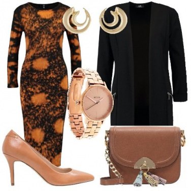 Outfit Nero e cuoio