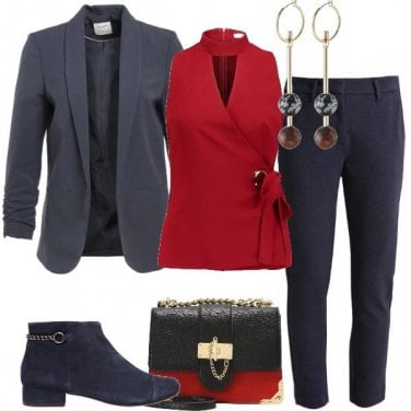 Outfit In blu e rosso