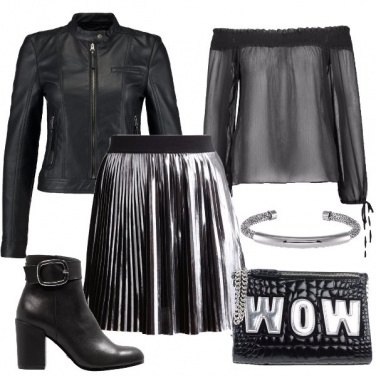 Outfit Nero e silver