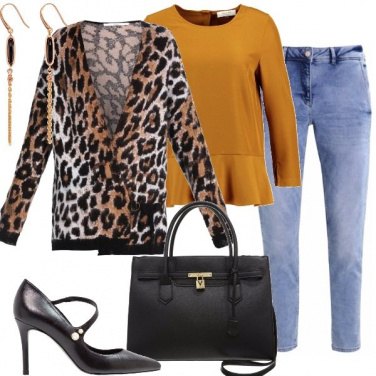 Outfit Cardigan animalier