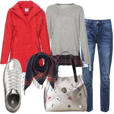 Outfit Silver e tartan