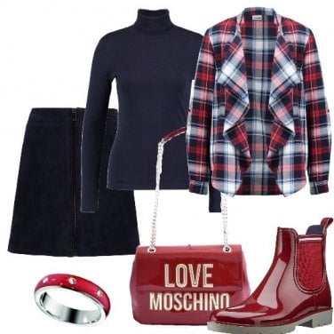 Outfit Scozzese e vernice