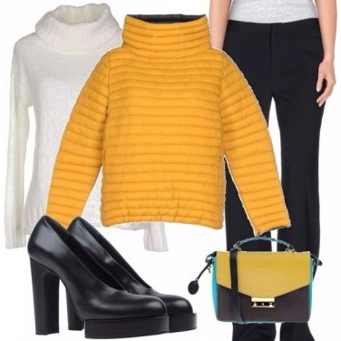 Outfit Giallo e avvolgente