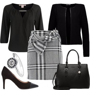 Outfit Eleganza a scacchi