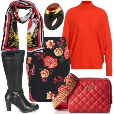 Outfit Il pullover rosso
