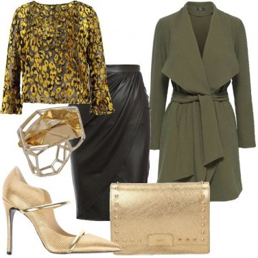 Outfit Verde e oro
