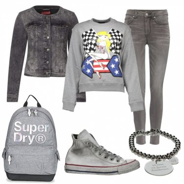 outfit felpa converse