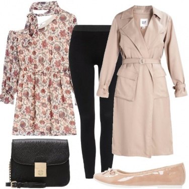 Outfit L\' abito monospalla fantasia floreale