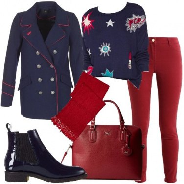 Outfit Il maglione ricamato
