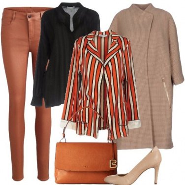 Outfit Giacca a righe