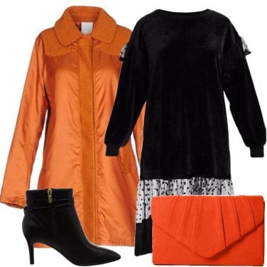 Outfit Arancione e nero