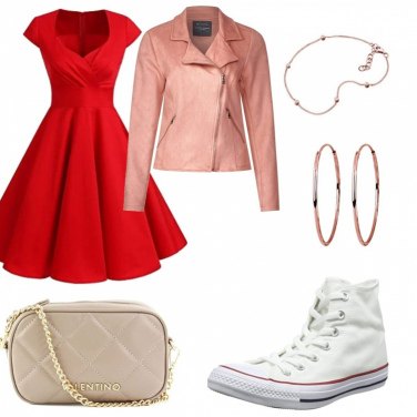 converse e vestito